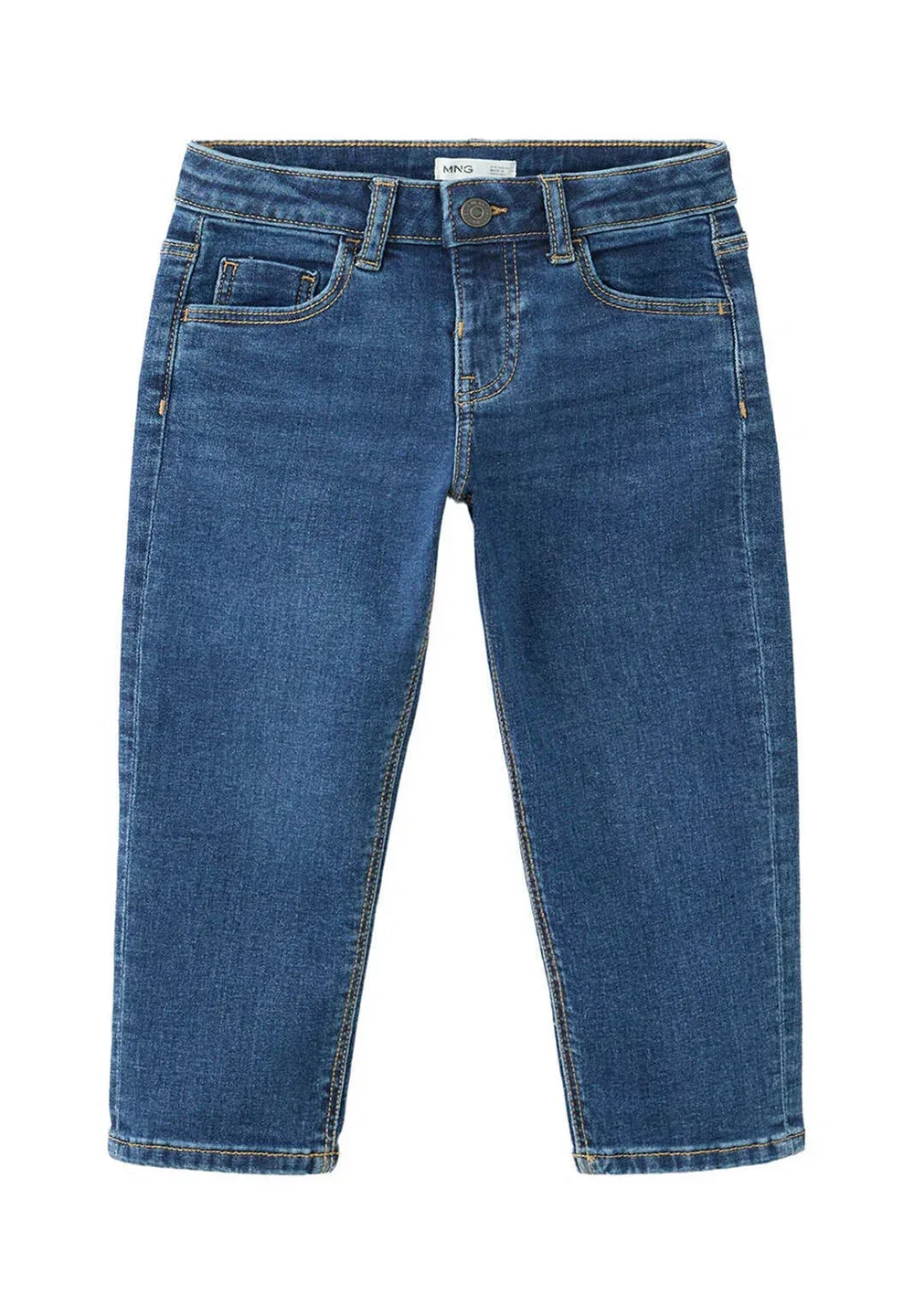 Детские джинсы прямого кроя Mango Kids, Dark Blue