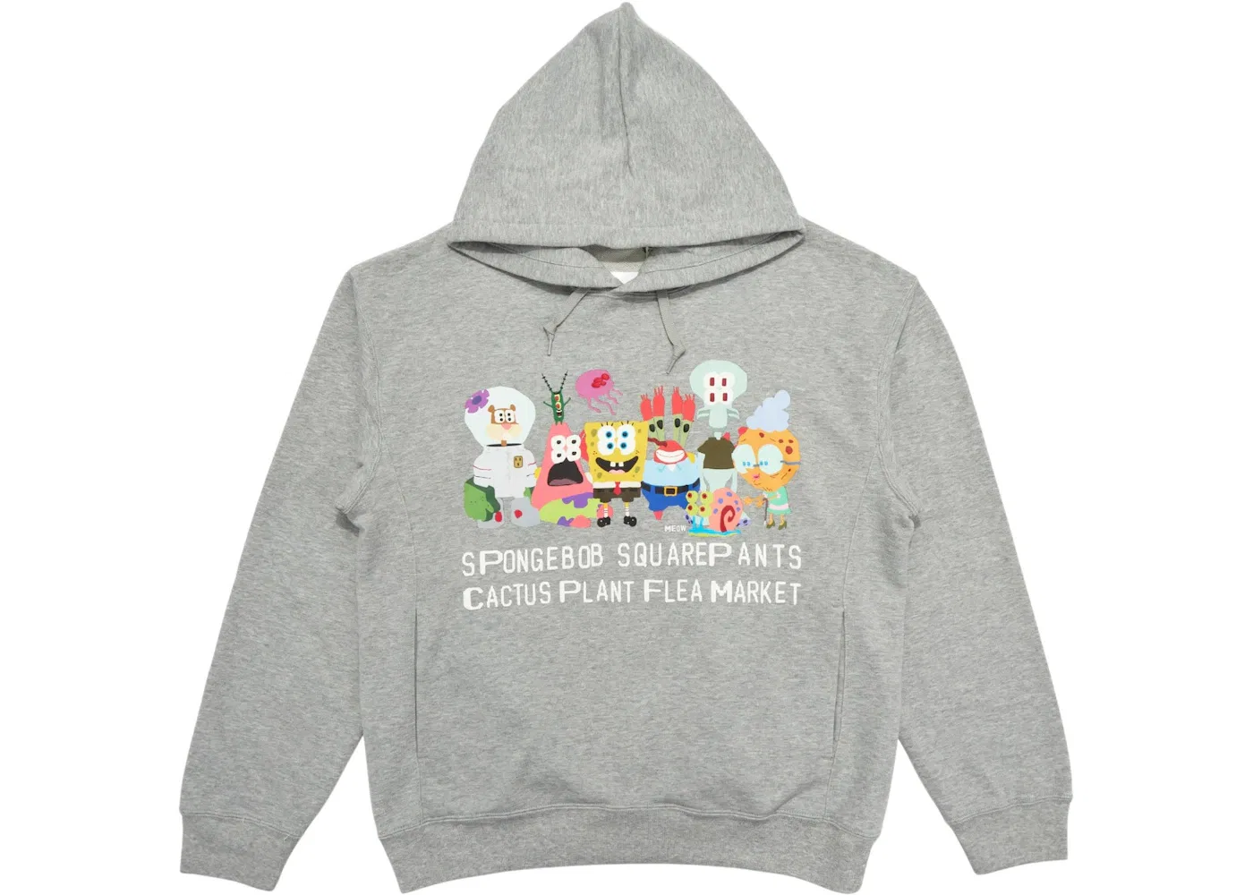 Мужское худи с принтом Uniqlo x CPFM Spongebob Squarepants Hoodie, Gray