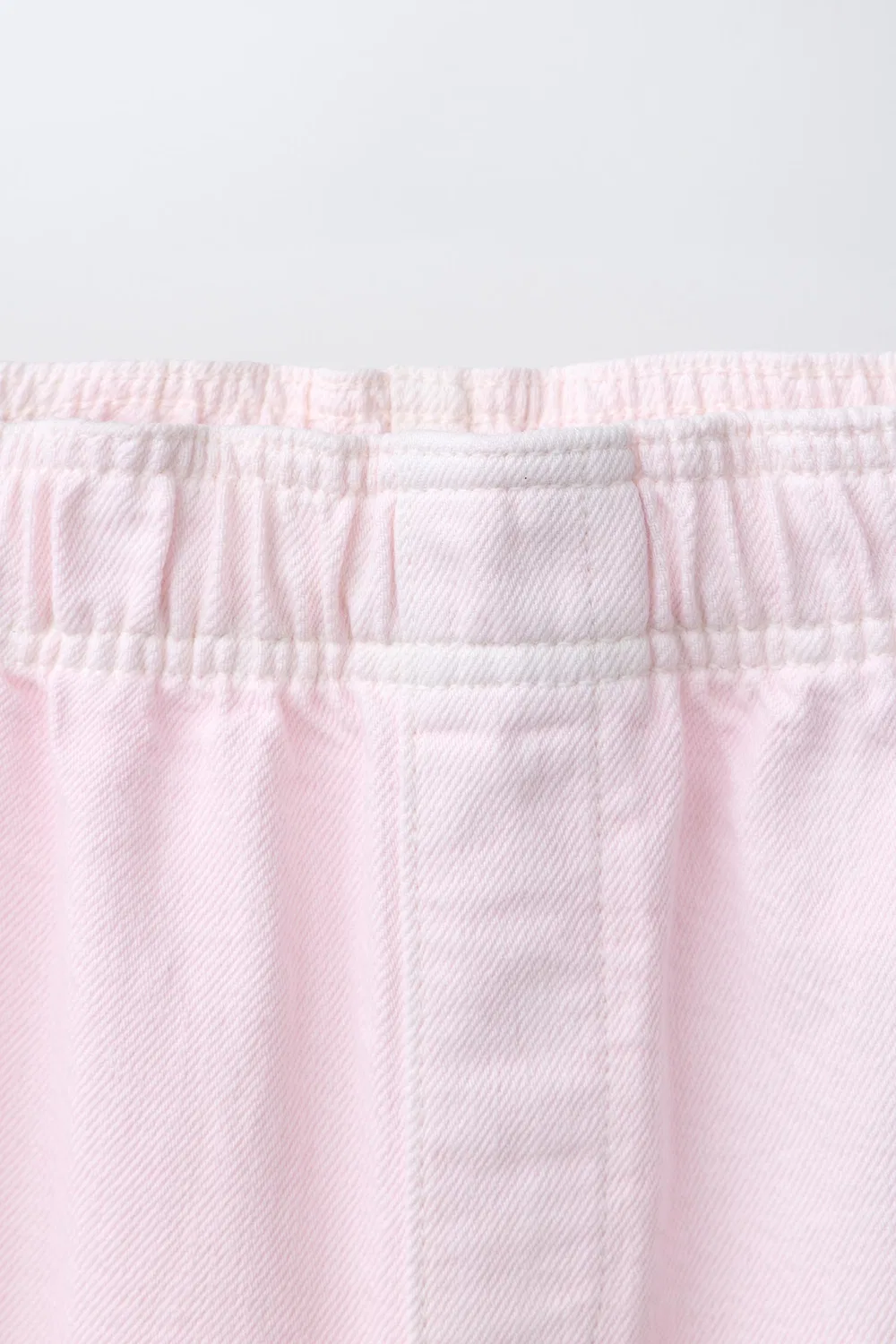 Свободные брюки-бочонок с эластичным поясом ZARA, White/Pink — фото 3