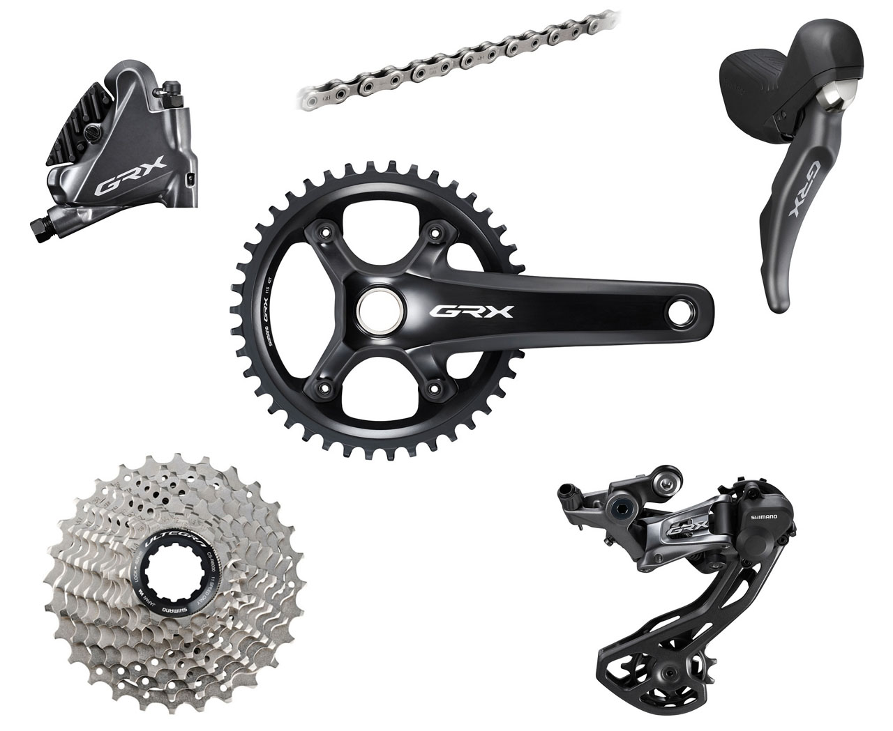 

Групсет Shimano GRX 810 Mechanical Double 11-скоростной, 11-32, 42T, 175 мм