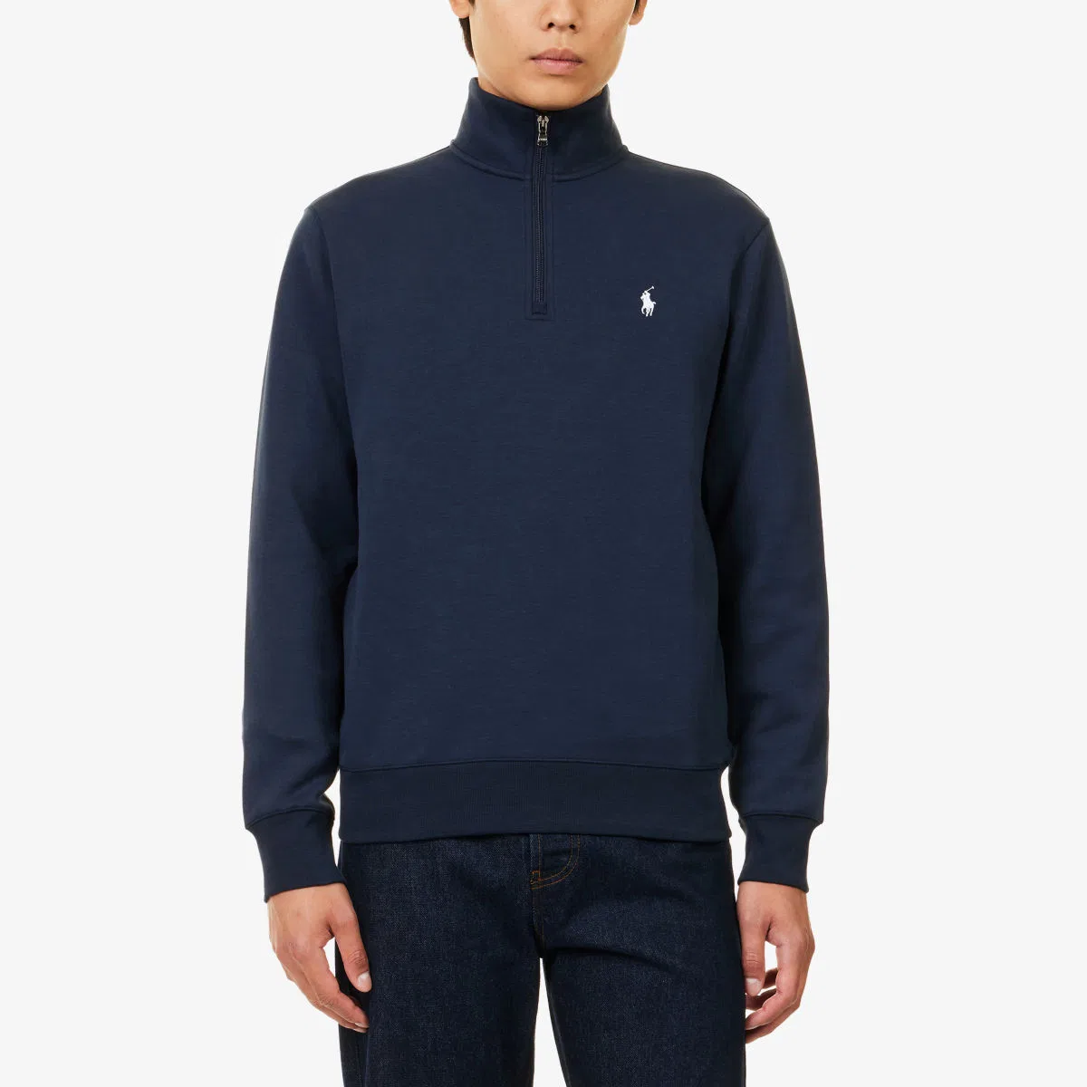 Толстовка из хлопкового трикотажа с вышитым логотипом и длинными рукавами Polo Ralph Lauren, синий — фото 3