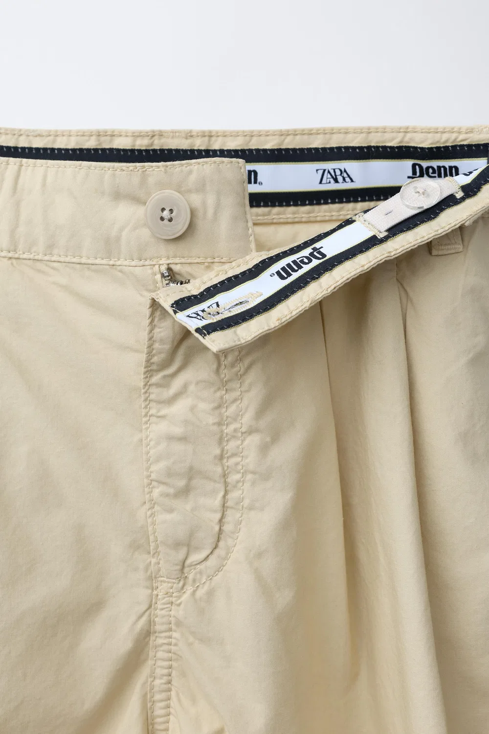Поплиновые бермудские шорты с дартсом Penn ZARA, Light Beige — фото 3