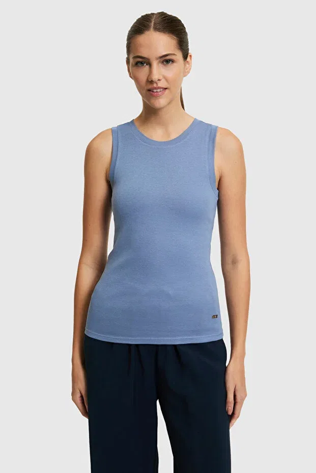 Женская футболка хлопковая U.S. Polo Assn., Indigo — фото 3