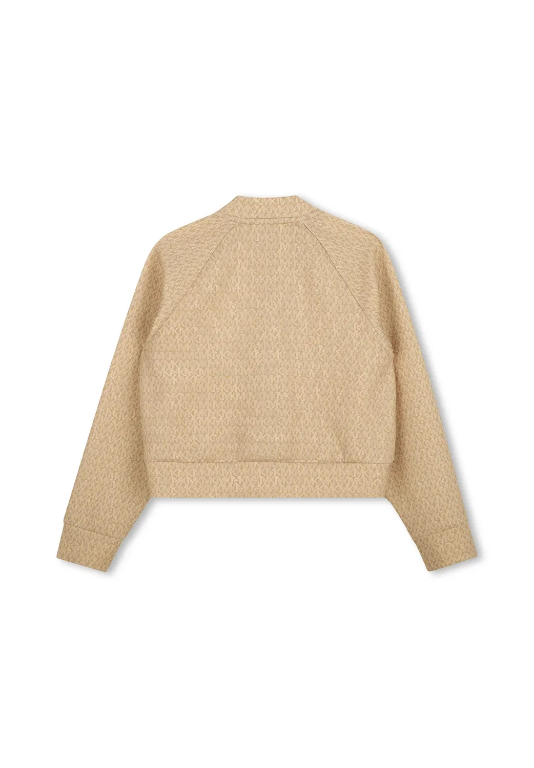Кардиган из двойного трикотажа - толстовка на молнии Michael Kors Kids, Caramel — фото 2