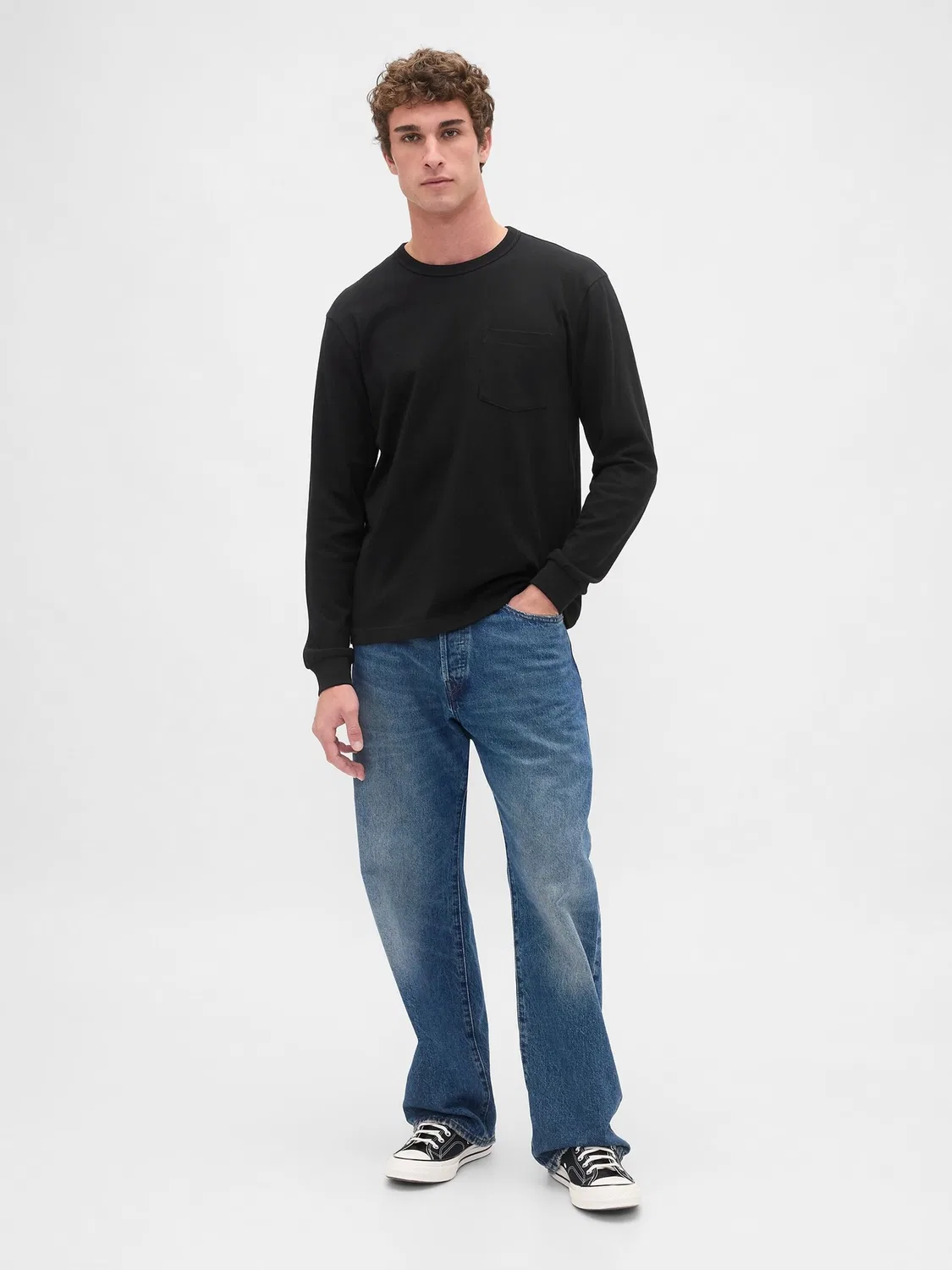 Футболка Gap Heavyweight Relaxed, черный — фото 3