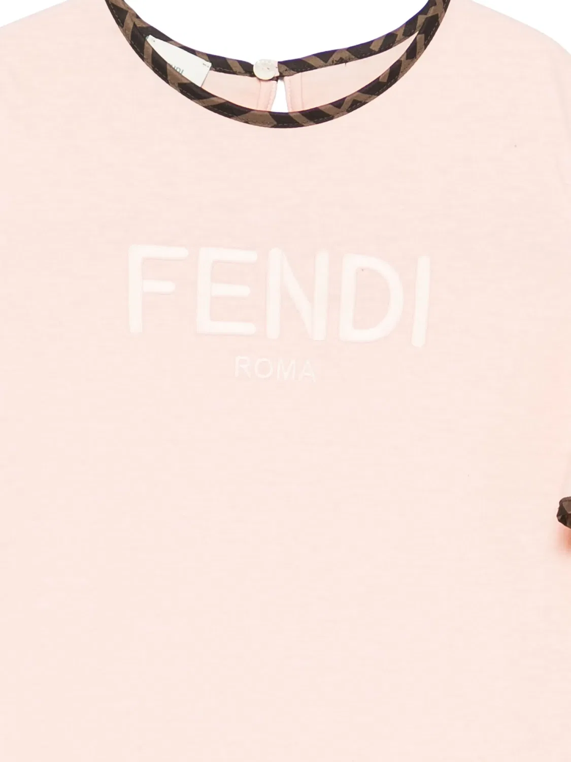 Платье с вышитым логотипом FENDI, розовый — фото 2