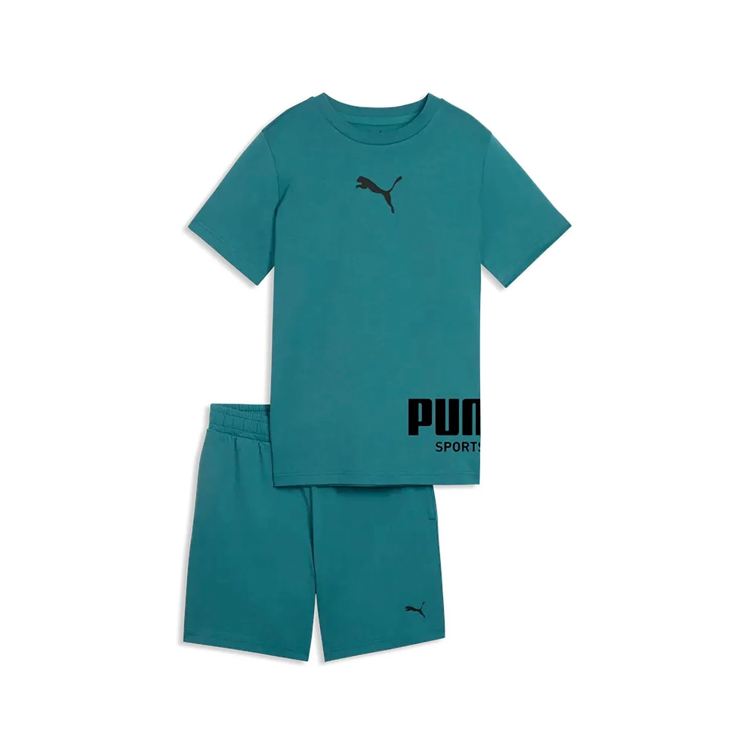 Детский спортивный комплект с принтом Sport Tee And Shorts Set B Puma, Green