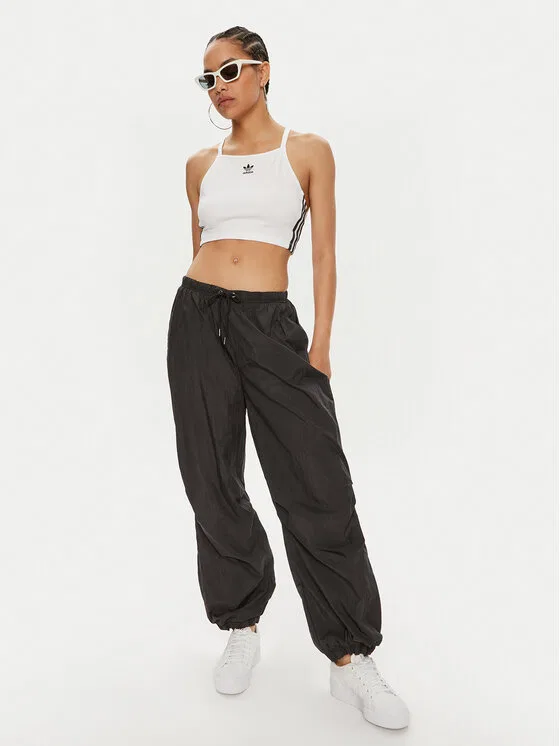 Топ slim fit adicolor 3-Stripes Adidas, белый — фото 2