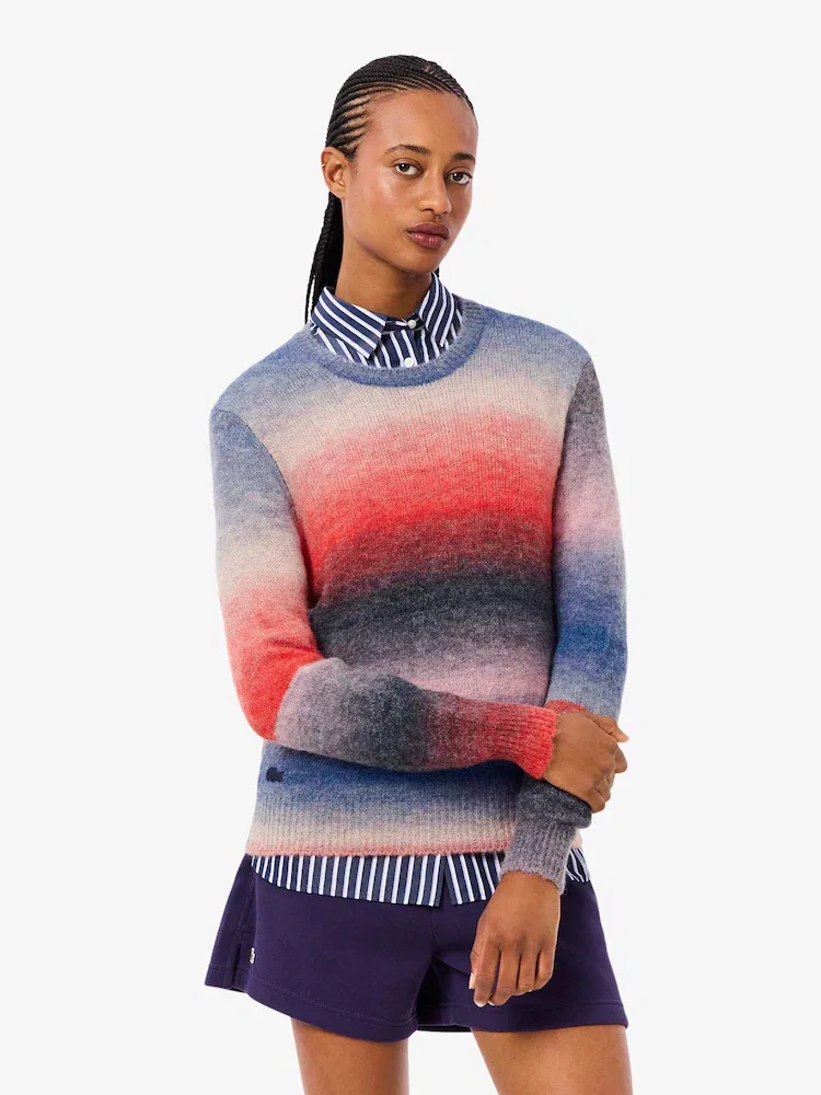 Свитер LACOSTE Multicolor с градиентом — фото 2