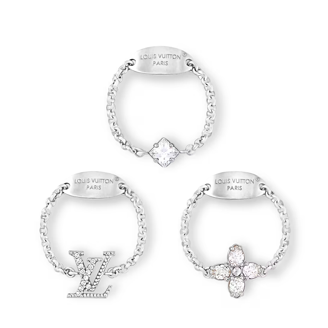

Набор колец Lady LV Louis Vuitton, серебряный