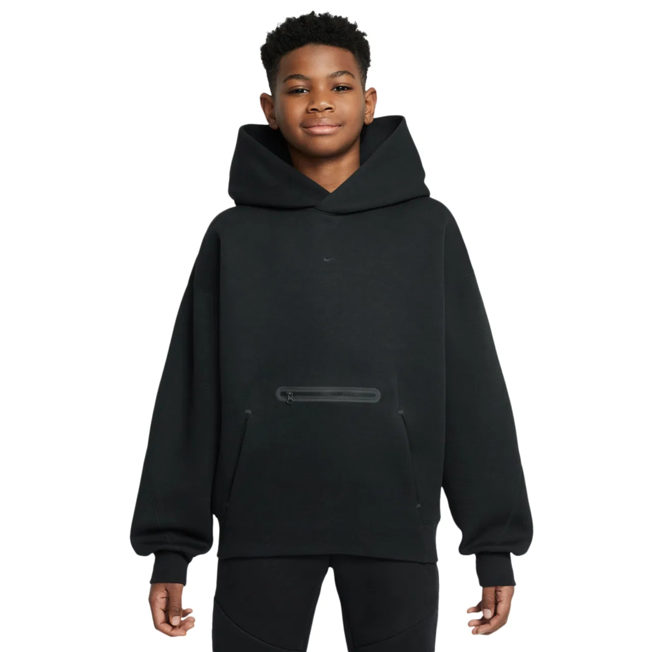 Худи для мальчиков Tech Fleece Oversized Nike, черный
