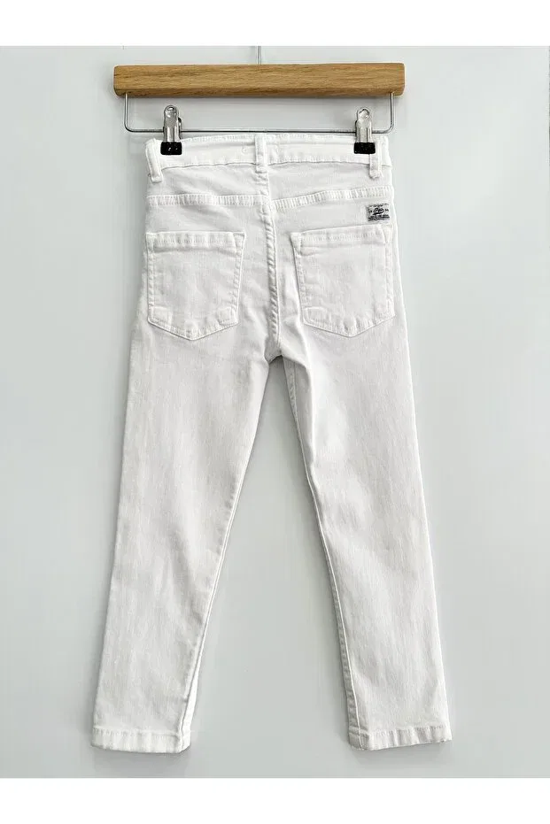 Детские брюки для девочек с обычной посадкой Rois Kids, White — фото 3