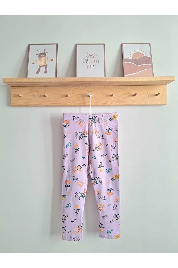 Детские леггинсы для девочек с принтом Basics Nimini Kids, Purple — фото 3