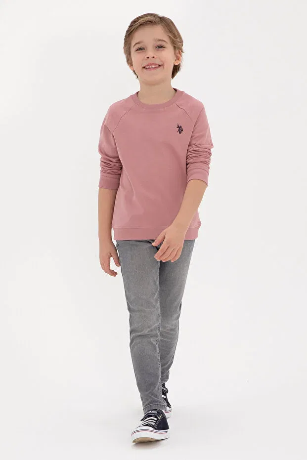 Детское для мальчиков свитшот с длинным рукавом U.S. Polo Assn., Orchid — фото 2