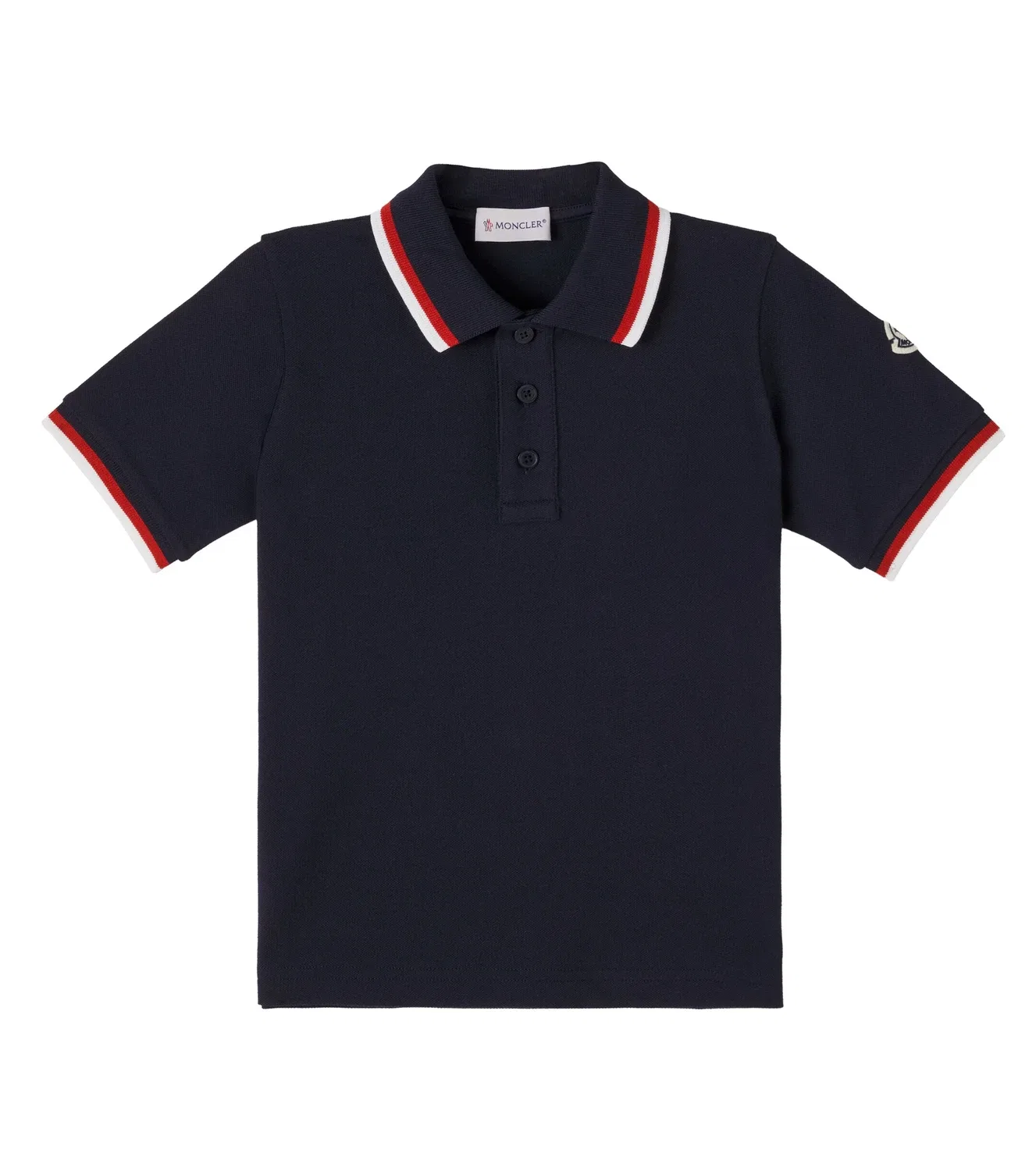 Футболка-поло с воротником поло Moncler Enfant, синий