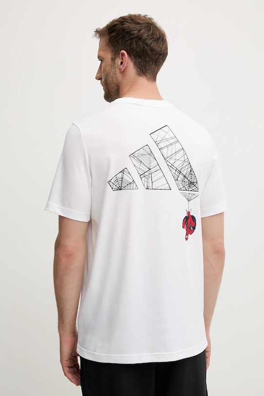 

Хлопковая футболка Spiderman T-S Adidas, белый