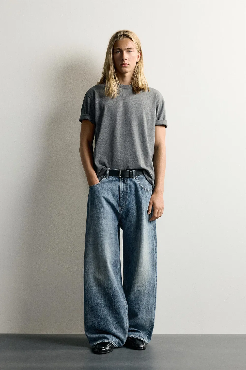 Джинсы свободного кроя ZARA, Blue