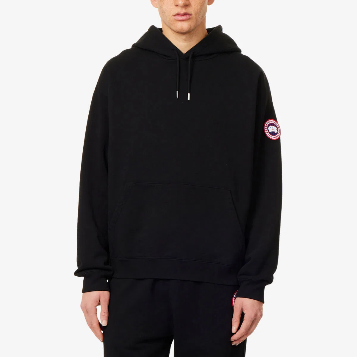 Худи из хлопкового трикотажа с нашивкой бренда Rove Canada Goose, черный — фото 3