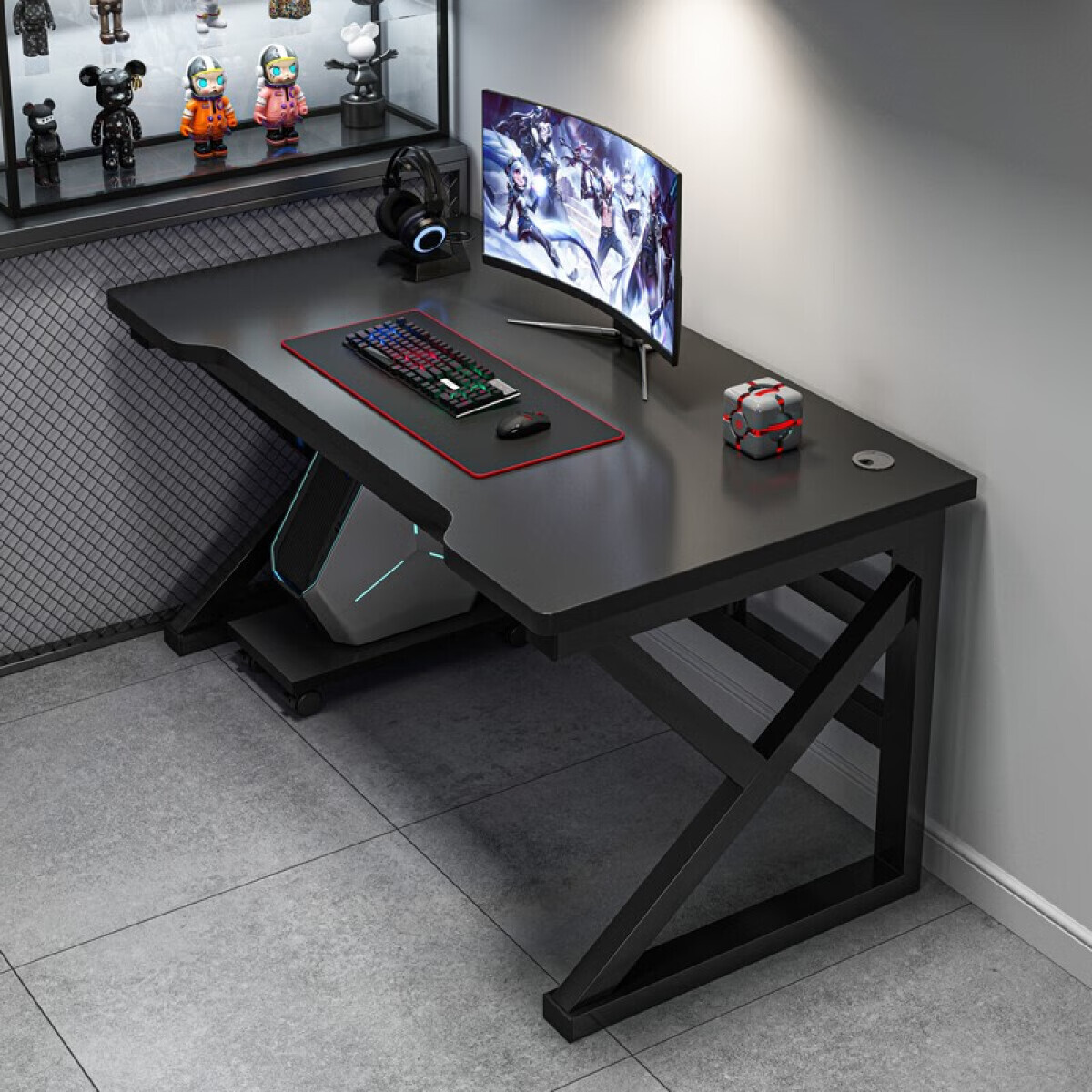 Игровой стол Naijia A380B 100x60 см, черный