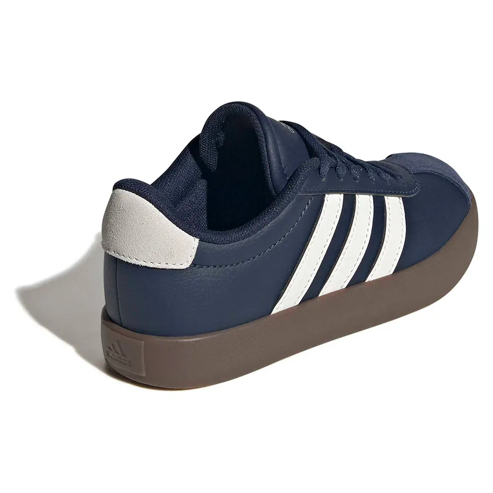 Детские кроссовки для девочек из замши VL Court 3.0 Adidas, Blue — фото 4