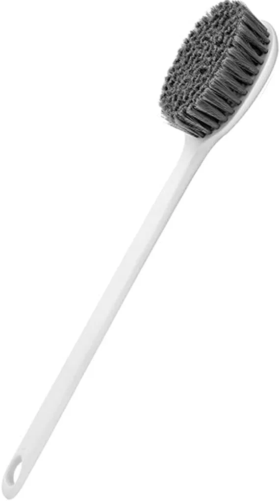 Щетка для тела с длинной ручкой MXXHFC, PET щетина, 14.4x2.8 дюйма, Белый
