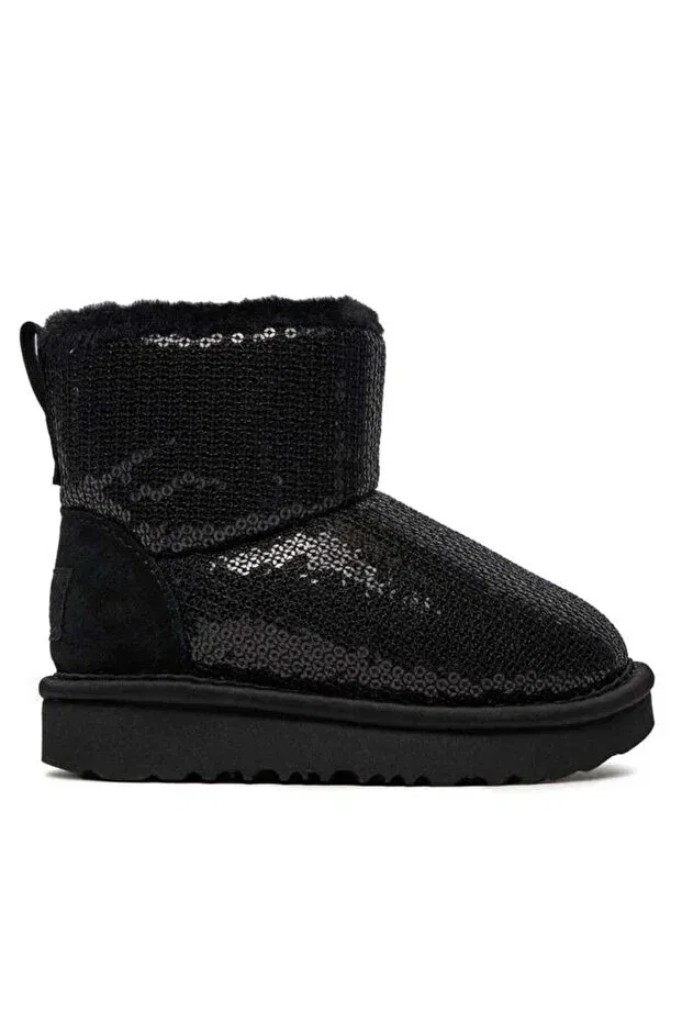 Детские ботинки для девочек с коротким каблуком Ugg, Black — фото 2