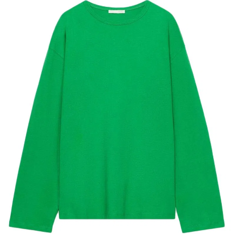 Женская футболка с круглым вырезом Green ZARA, Green