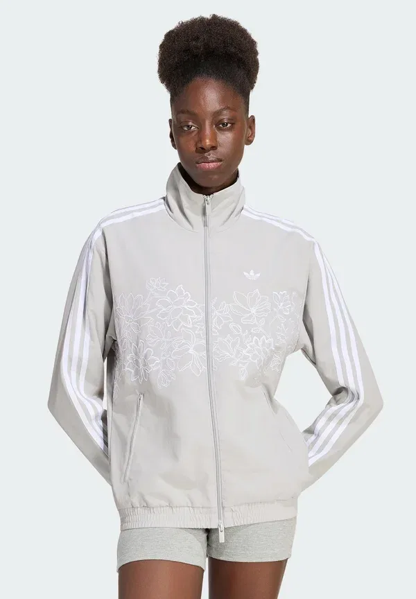 Свободная спортивная куртка Firebird с цветочным рисунком Adidas Originals, серый