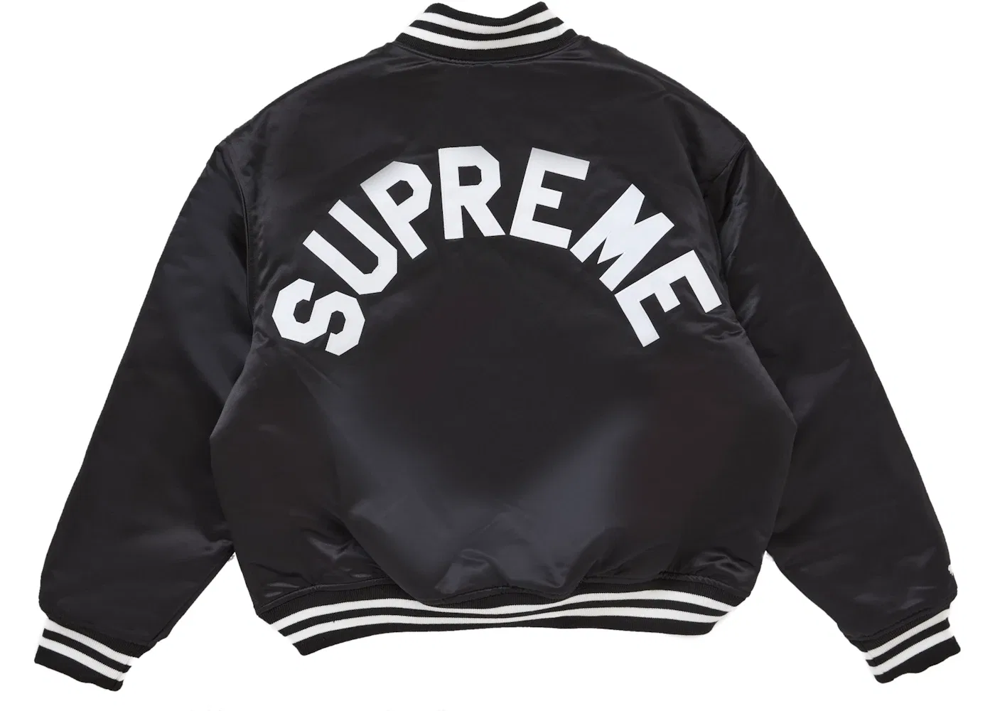 Мужская куртка-бомбер сатиновая Supreme Jacket (FW24), Black
