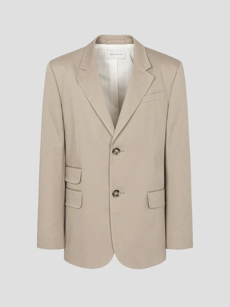 Жакет прямой однобортный, Straight Single Breasted AMI PARIS, Beige