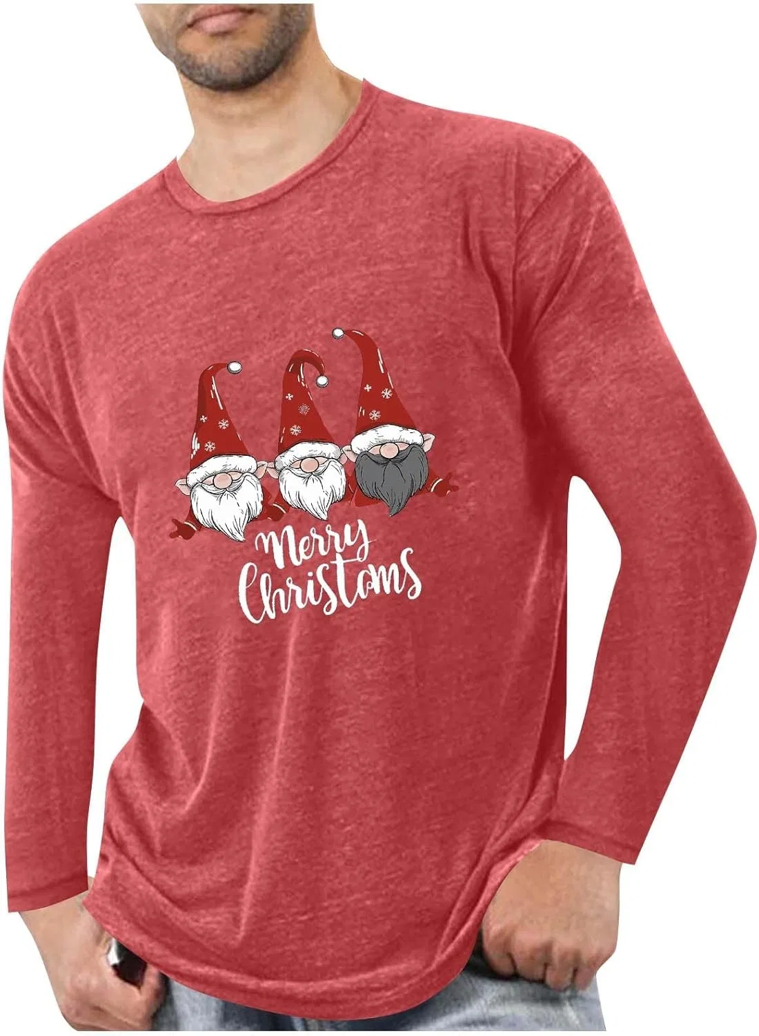 Мужская футболка с принтом Christmas, Red
