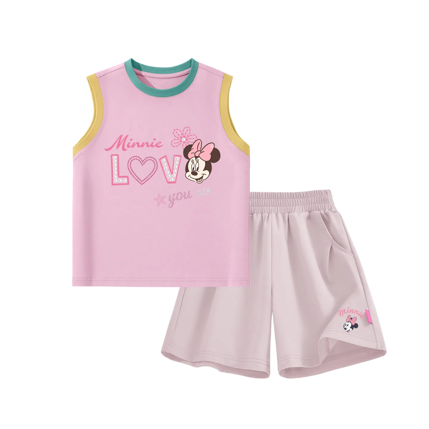 Детский спортивный костюм с круглым вырезом, тянущийся, Disney, Di Diamond Love Ni Blue Pink