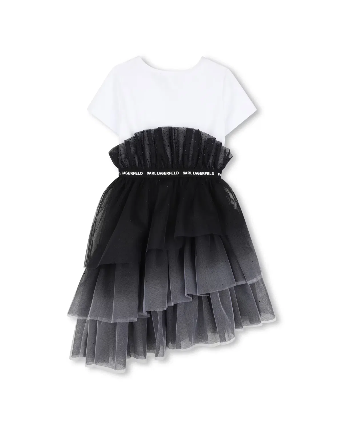 Детское платье для девочек с коротким рукавом Multicolor Karl Lagerfeld Kids — фото 3