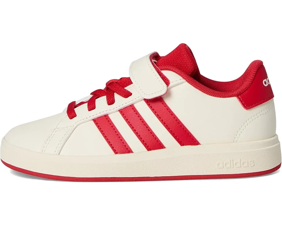 Кроссовки Adidas Kids Grand Court 2.0 Shoes (Big Kid), Off White/Collegiate Red/Black — фото 4