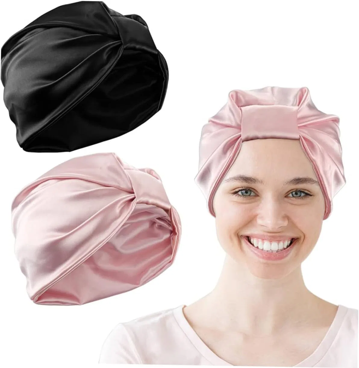 Шапочка для душа Satin, minkissy, 4 шт, 25x20 см, Разные цвета — фото 4