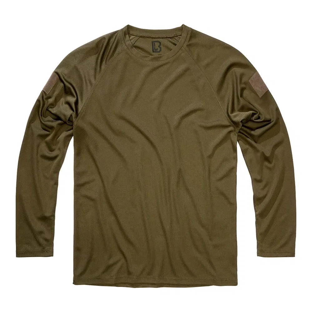 Футболка с длинным рукавом Quickdry Brandit, зеленый
