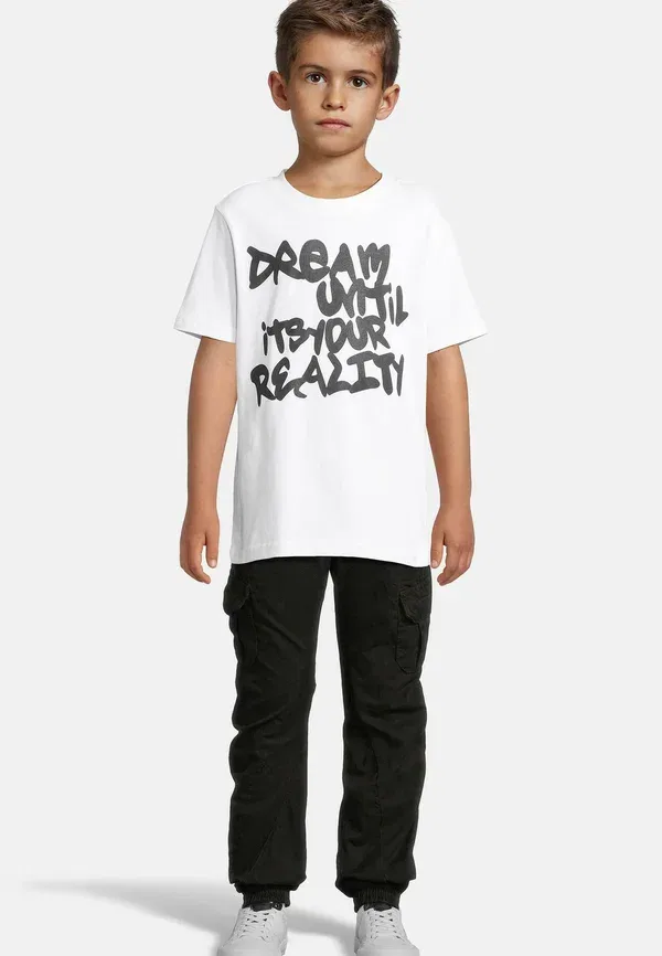 Комплект из 3 футболок с коротким рукавом Teddy Car Graffiti Print, Urban Classics, White, Baltic Blue, белый/черный/синий