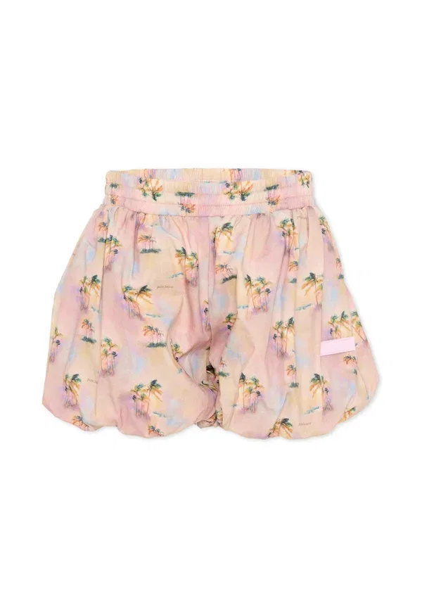 Шорты с цветочным принтом Palm Angels Pink, розовый