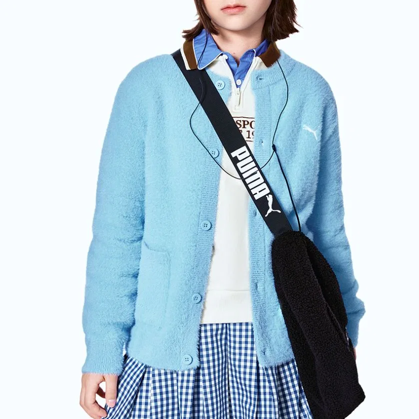 Детский свитшот с круглым вырезом, утепленный, PUMA, Lake Blue — фото 4