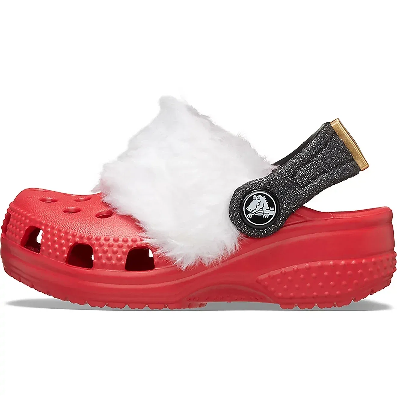 Детские кроксы без задника Crocs Littles Santa, красный — фото 4