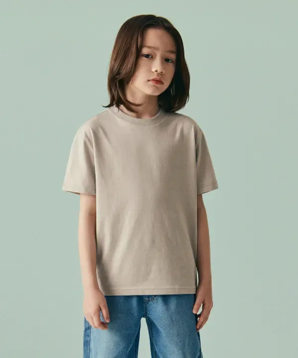 Футболка с круглым вырезом, свободная, Musinsa Standard Kids, Dusty Beige