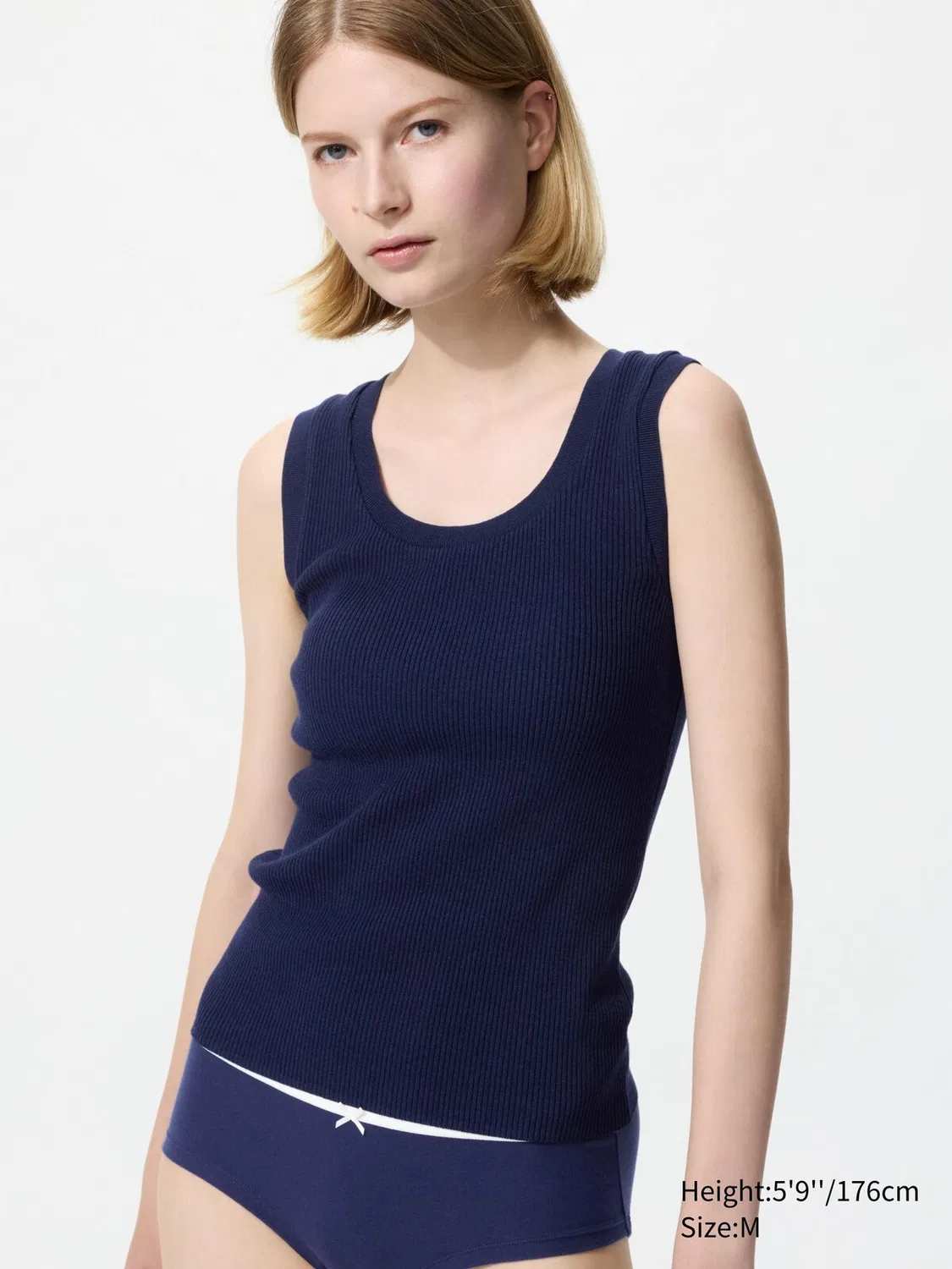 Бюстгальтер Uniqlo, тканый, темно-синий
