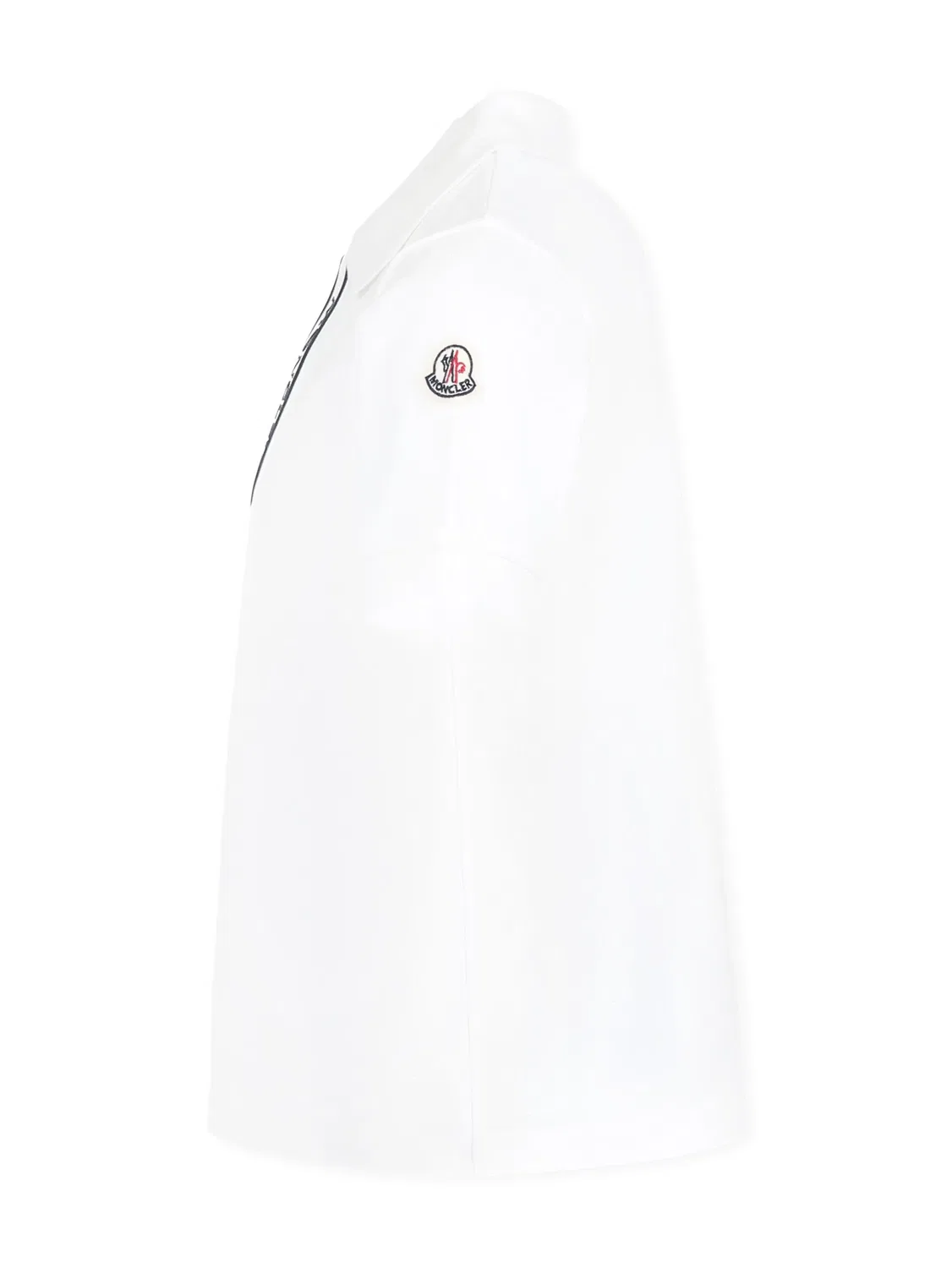 Поло из 100% хлопка Moncler, белый — фото 2