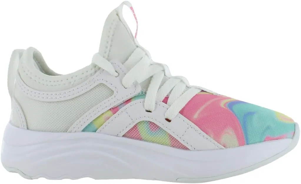 Детские кроссовки для девочек Soft Sophia Swirl AC PS PUMA, Puma White/Island Paradise/Pink Glimmer — фото 3