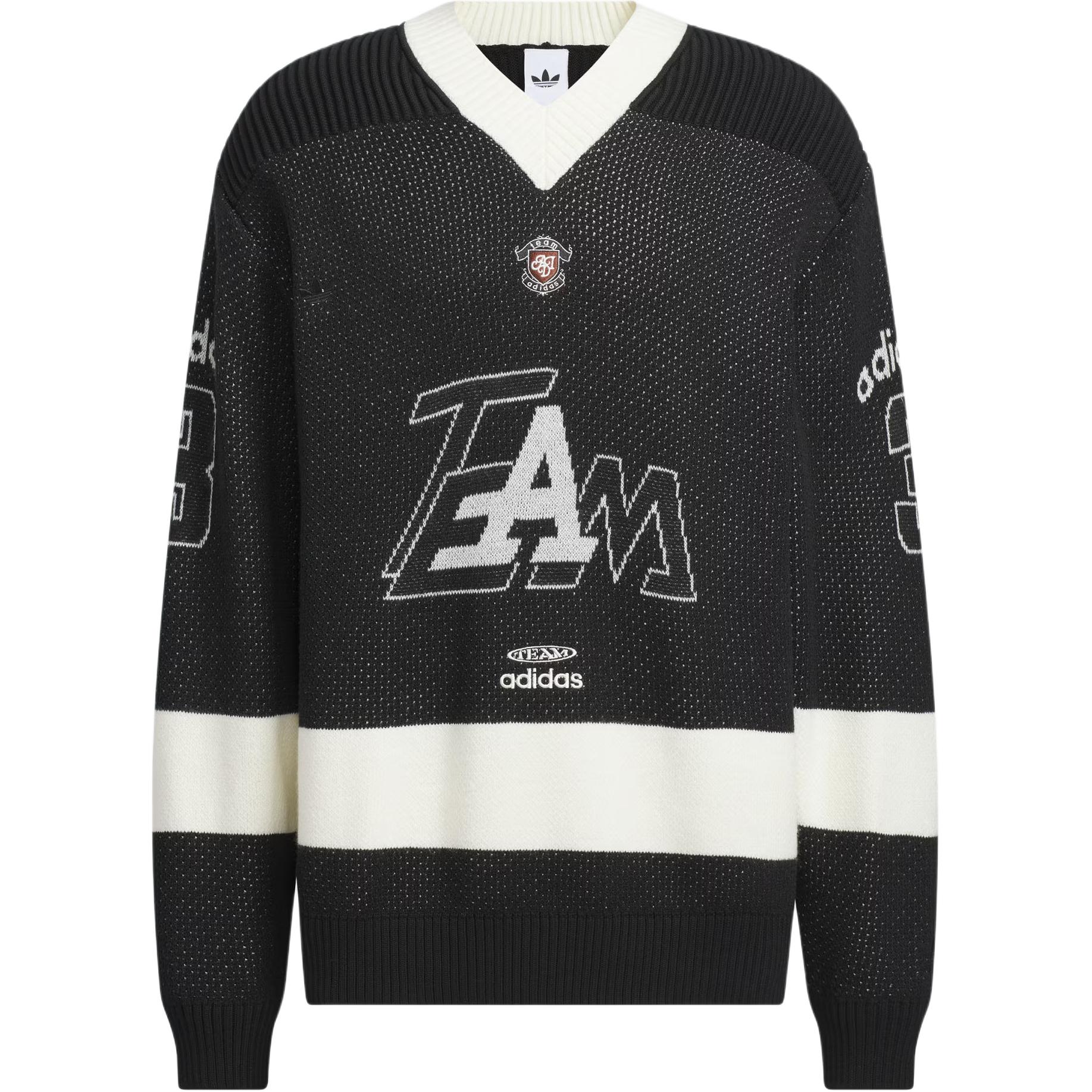 

Джемпер FW25 TEAM вязаная мужская Adidas Originals, черный/слоновая кость