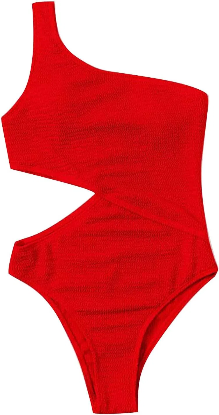 Женский цельный купальник с запахом V-образным вырезом Tummy Control, Red — фото 4