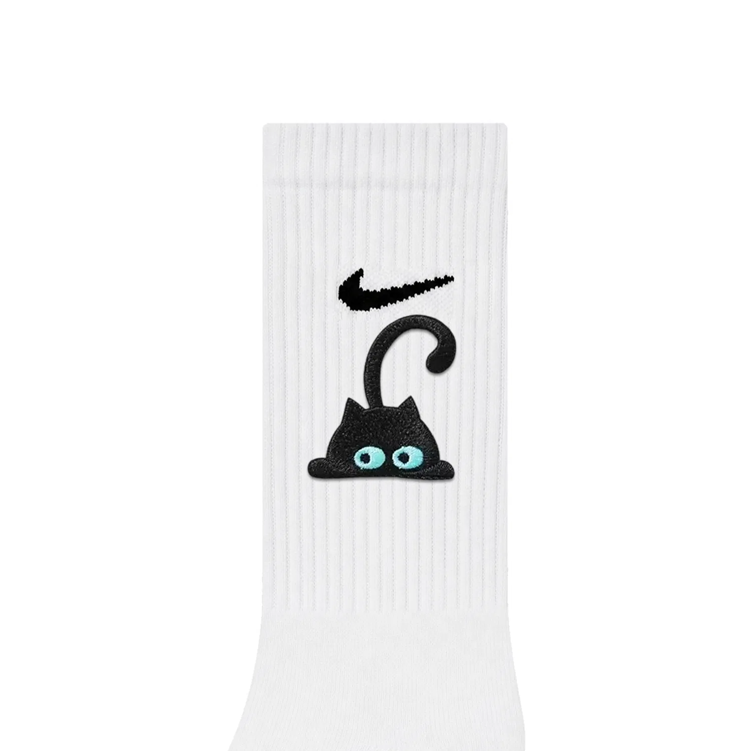 Детские носки средней эластичности, 3 пары, Embroidered-Black Cat Meow, Nike — фото 4