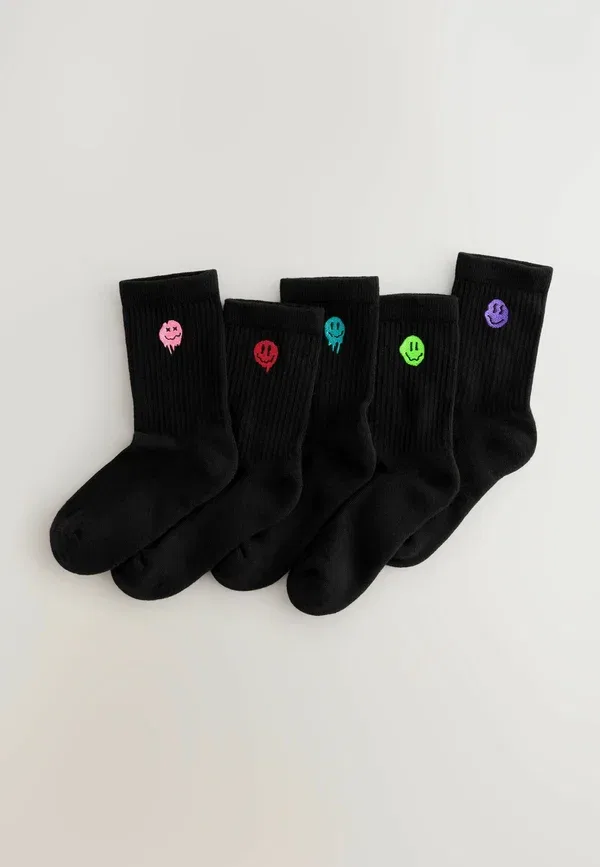 Носки 5 пар хлопковые Sport Socks Five Pack Next Black Smiley, черный — фото 4