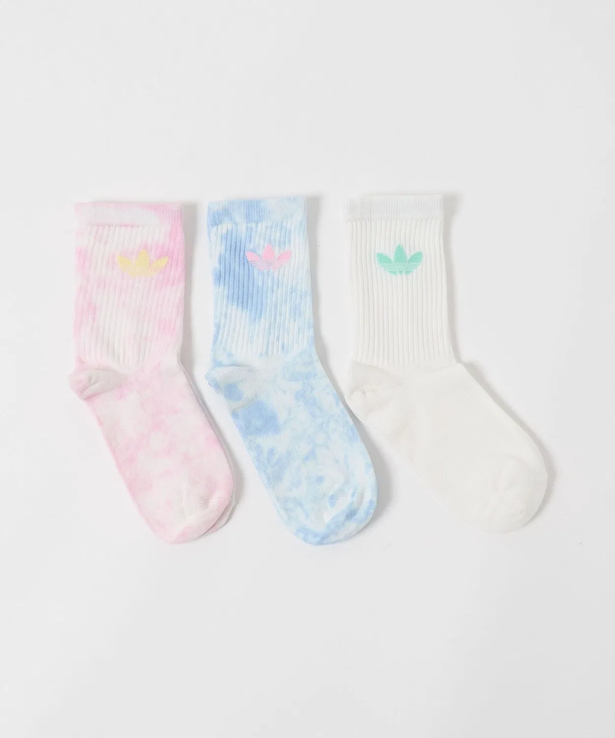 Женские носки-комплект с принтом тай-дай Adidas Originals, Cloud White/Clear Sky/Clear Mint