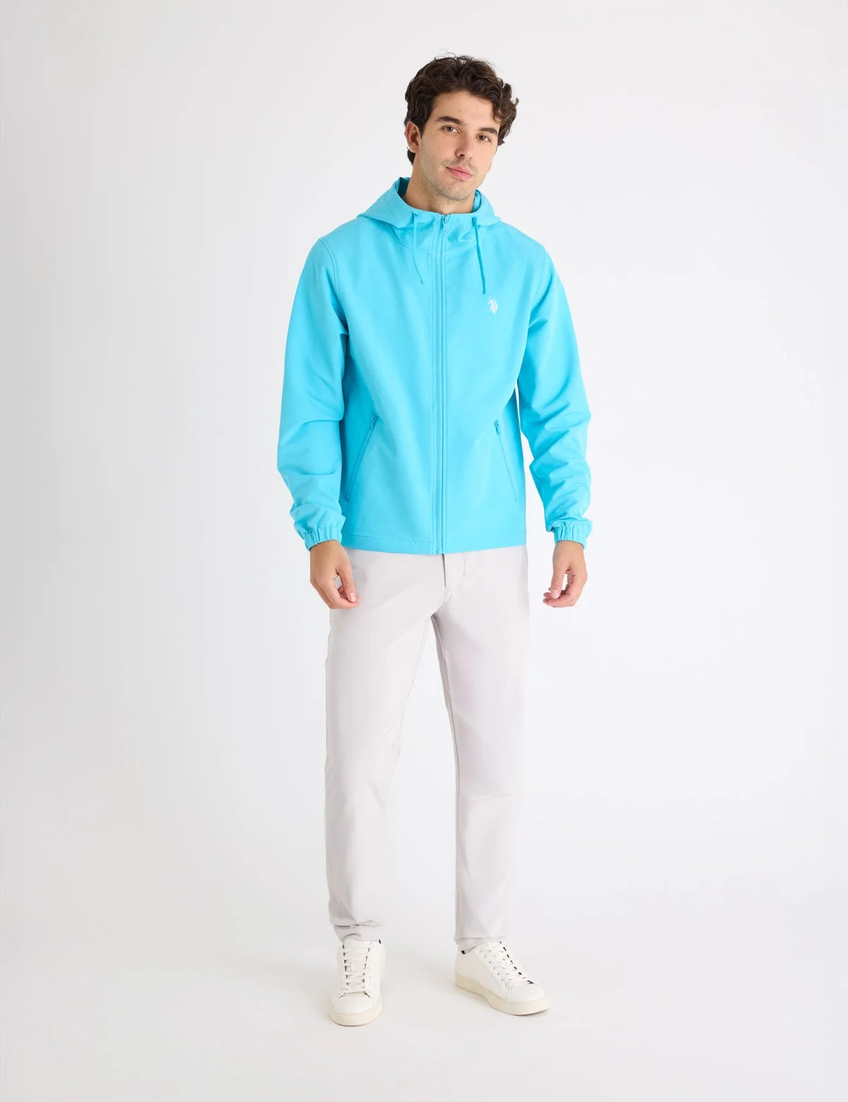Мужская куртка U.S. Polo Assn. Hooded Surf, ярко-голубой — фото 3